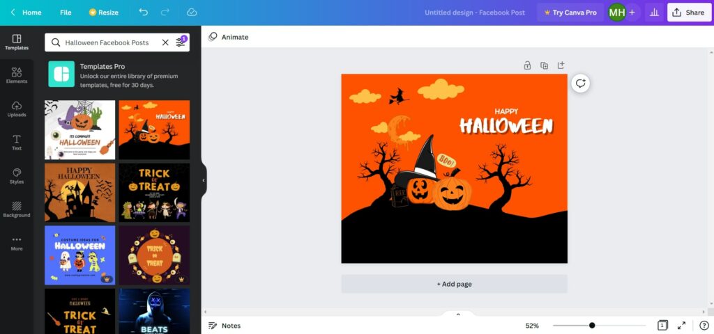 Canva Editor Page